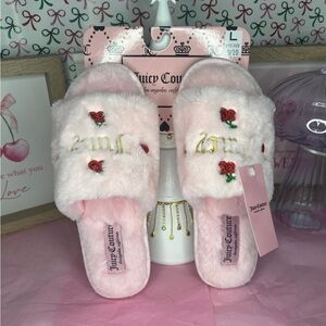 Juicy Couture Slippers-Cherry